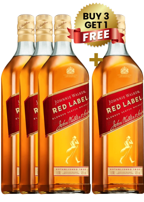 Johnnie Walker Red Label 1 Ltr Buy 3 Get 1 Free